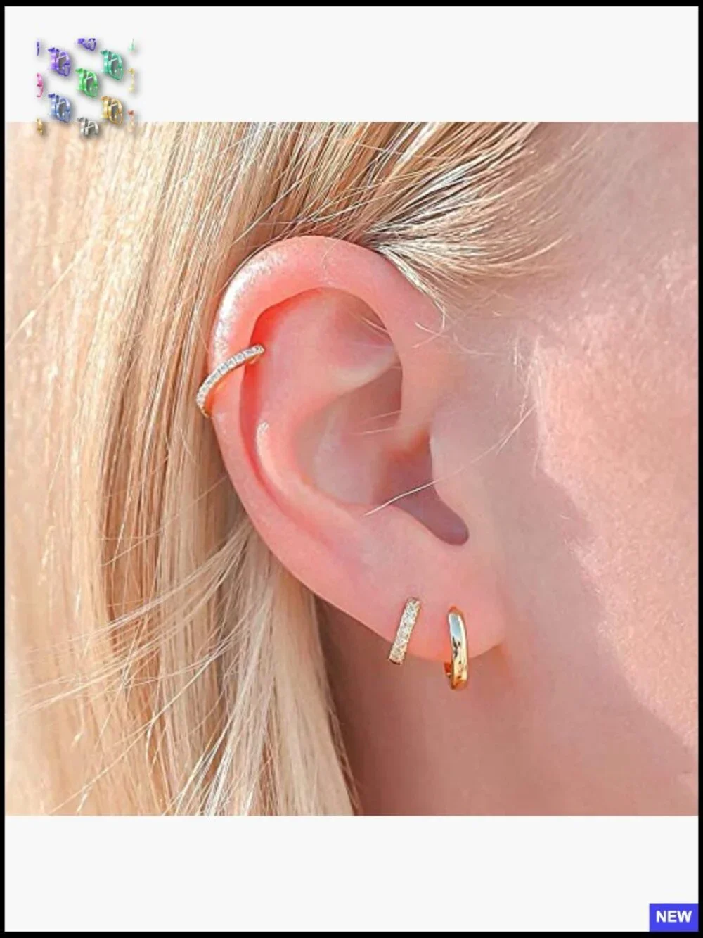 Small Hoop Earrings Set for Women - 3 Pairs Huggie Hoop Earrings Cartilage